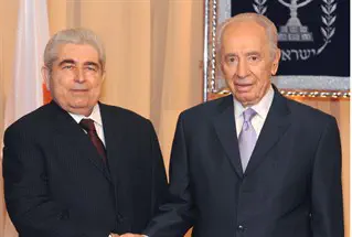 הנשיא פרס עם נשיא קפריסין