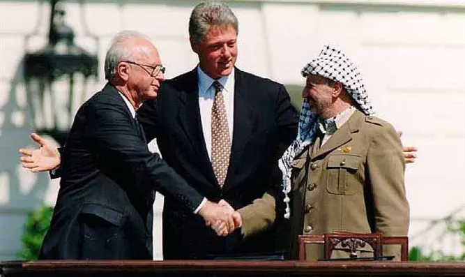 Oslo Accord handshake Rabin, Arafat