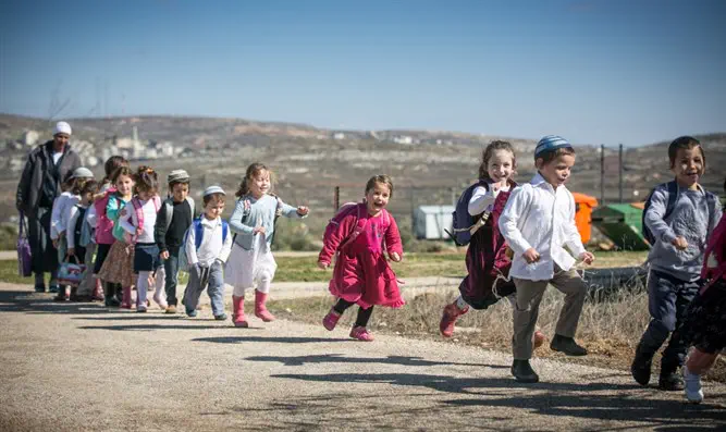 Kindergarten Children in a Twn in Samaria