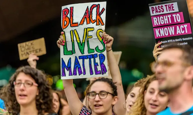Jewish supporters of Black Lives Matter movement in New York